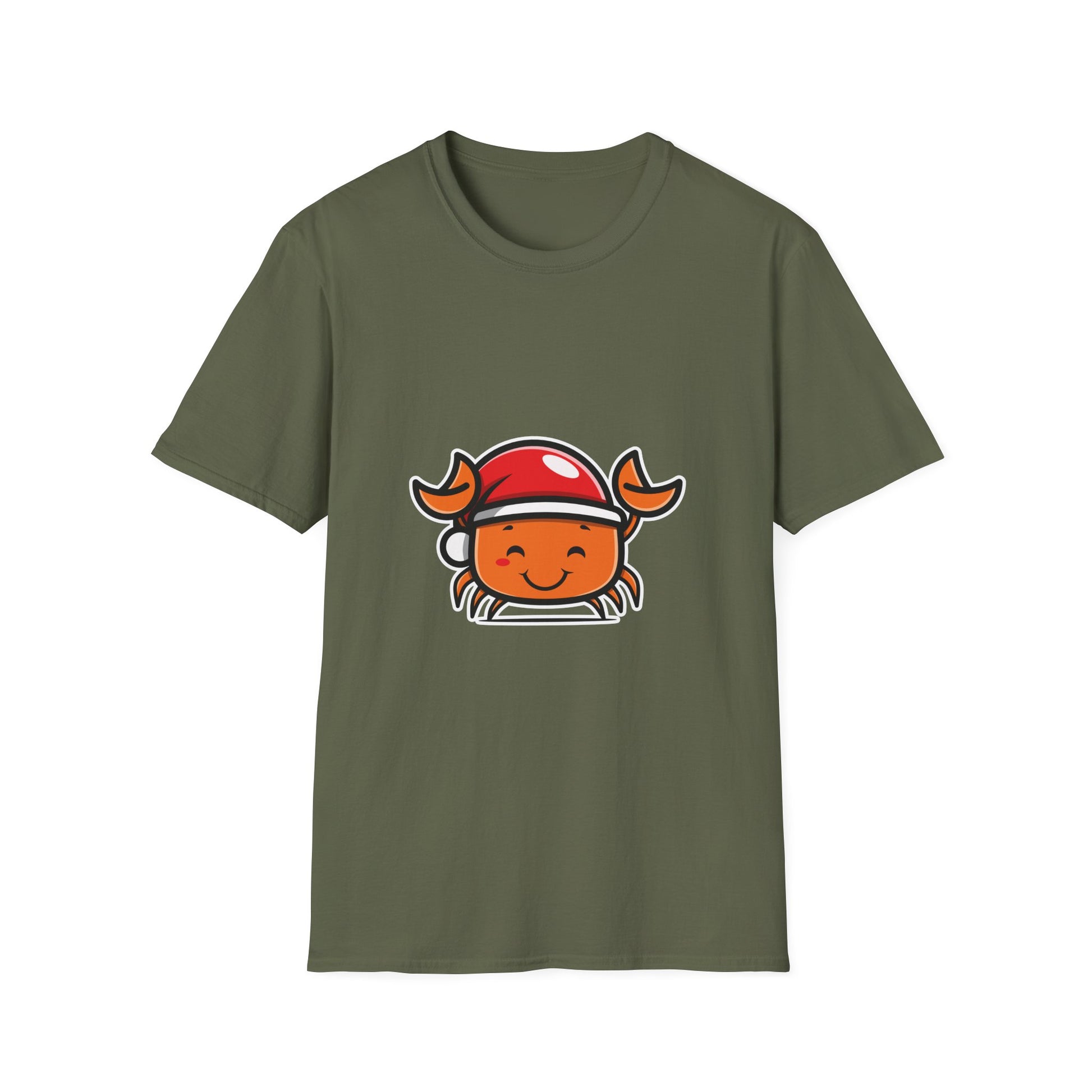 Christmas Crab Santa Hat Ugly Christmas Sweater Unisex T-Shirt