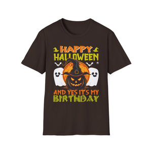 Happy Halloween Birthday kids Yes Its My Birthday Halloween TeeSoftstyle T-Shirt