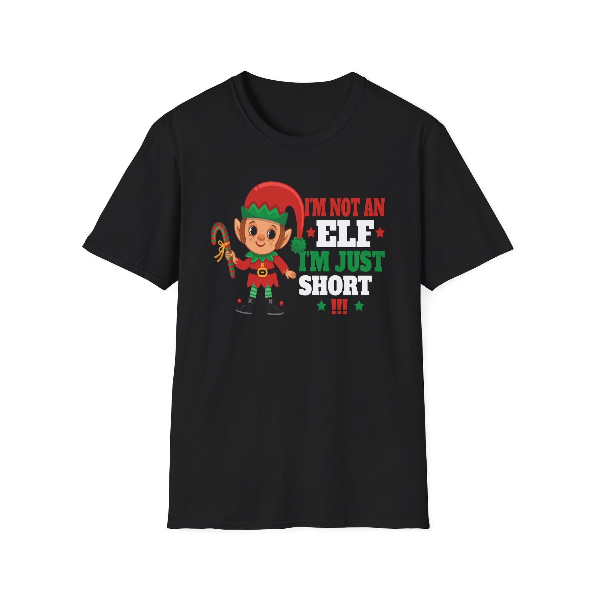 Christmas Elf T-Shirt - "I’m Not An Elf I’m Just Short" Funny Holiday Tee