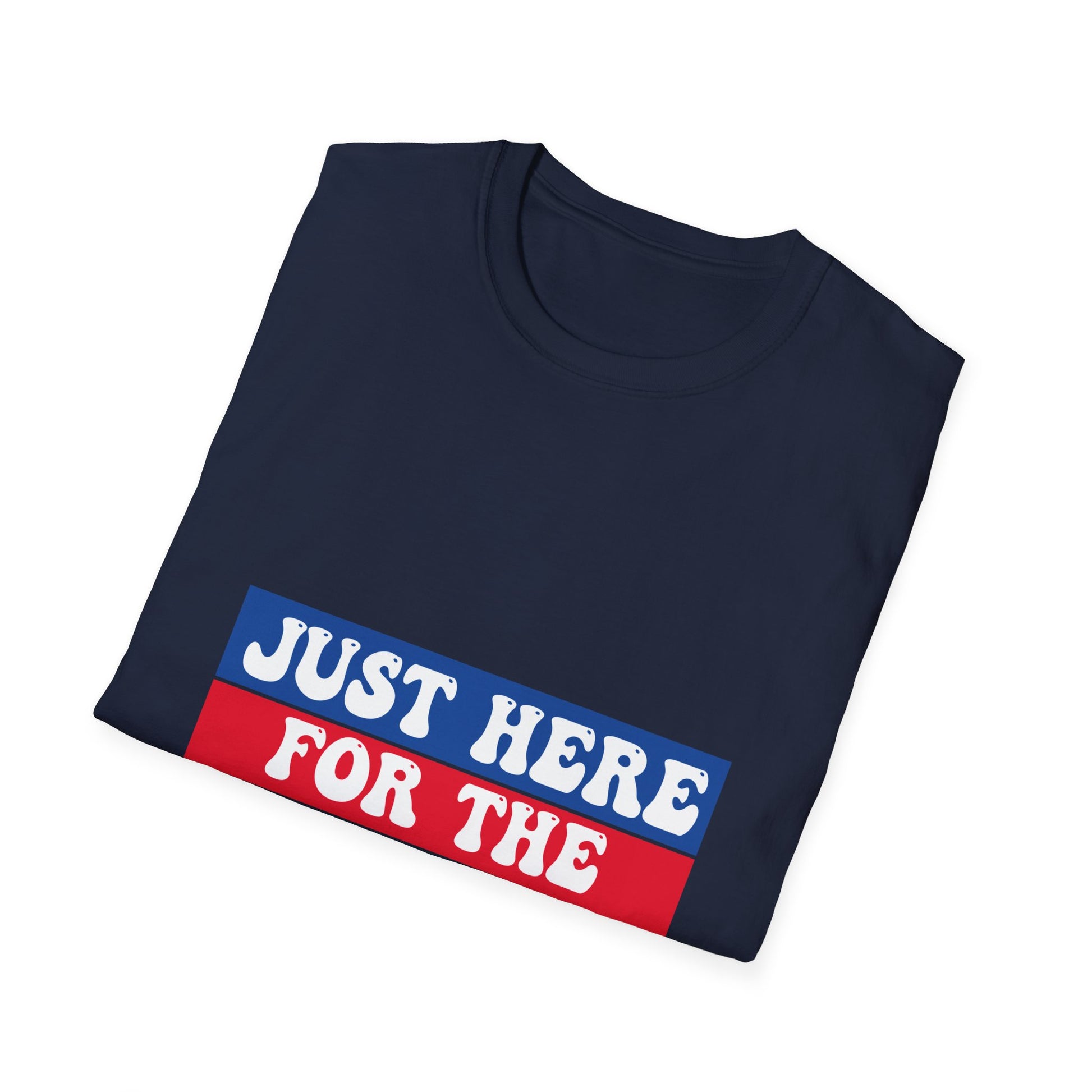 T-Shirt — "Just Here for the Fireworks" Patriotic Fourth of July Tee