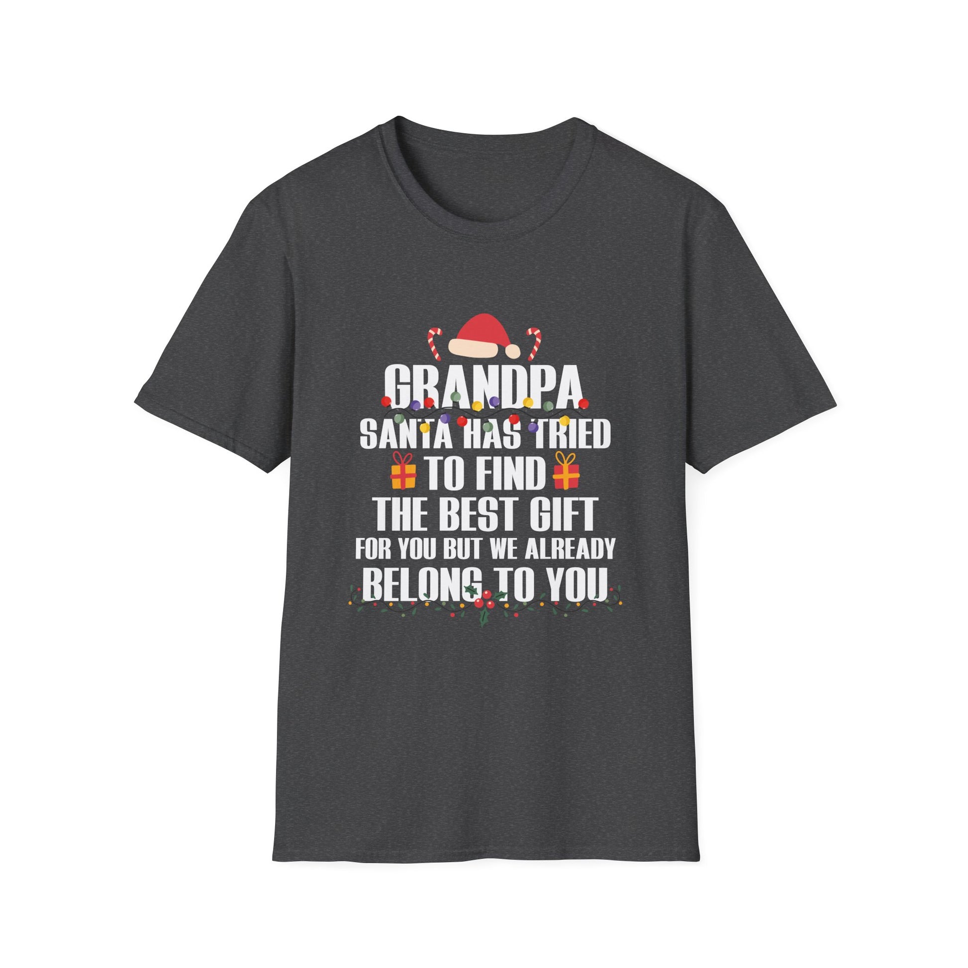 Grandpa Christmas T-Shirt – "Santa Tried to Find the Best Gift" Holiday Tee