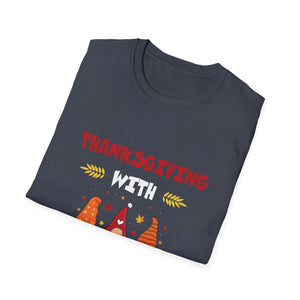 Thanksgiving With My Gnomies Happy Thanksgiving Gnome Fall  Unisex T-Shirt
