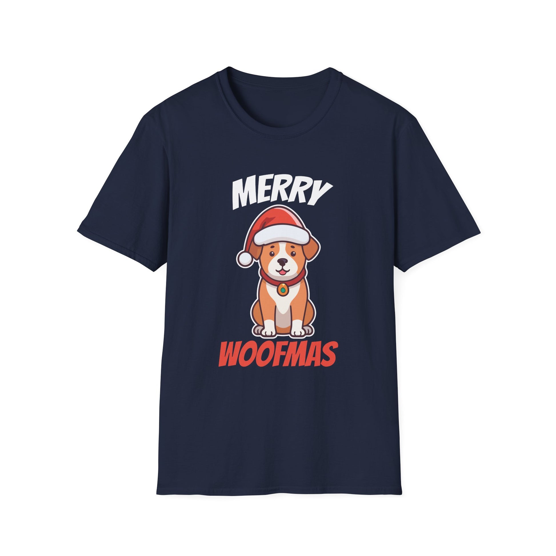 Merry Woofmas T-Shirt — Cute Santa Dog Christmas Tee