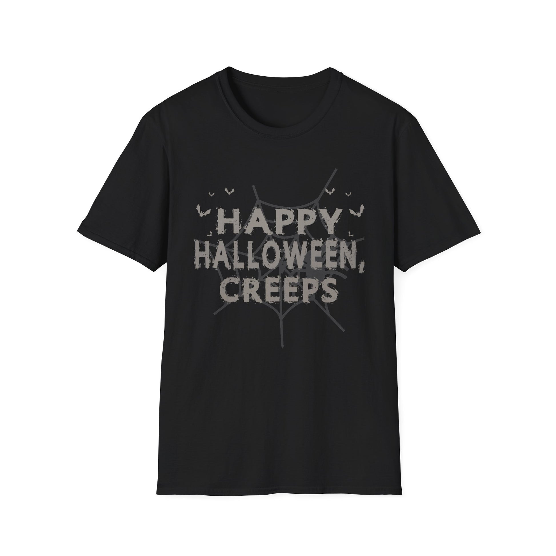 Halloween Creeps T-Shirt — "Happy Halloween, Creeps" Spooky Graphic Tee