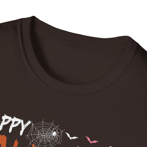 Happy Halloween Flamingo T-Shirt — Cute Pink Flamingo with Jack-O'-Lanterns Halloween Tee