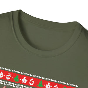 Sock Monkey Christmas Ugly Christmas Sweater Unisex Softstyle T-Shirt
