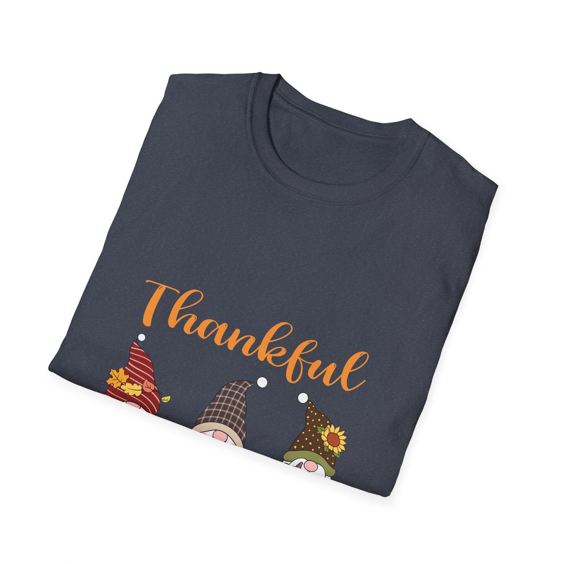 Thankful For My Gnomies T-Shirt — Thanksgiving Gnome Graphic Tee  Unisex T-Shirt
