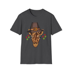 Thankful Giraffe Thanksgiving T-Shirt  Unisex T-Shirt
