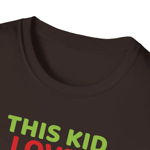 This Kid Loves Christmas Xmas Pajama Toddler Boys Girls Kids T-Shirt