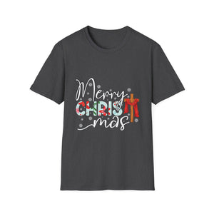 Merry Christmas Candy Cane Cross T-Shirt