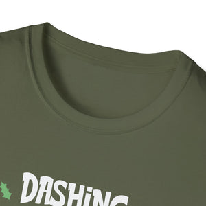 Christmas Cat Dashing Through The No Coffee Grumpy Christmas Unisex T-Shirt