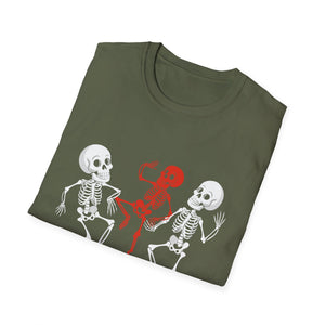 Killin It Funny Halloween Vibes Dancing Skeleton Halloween TeeUnisex Softstyle T-Shirt