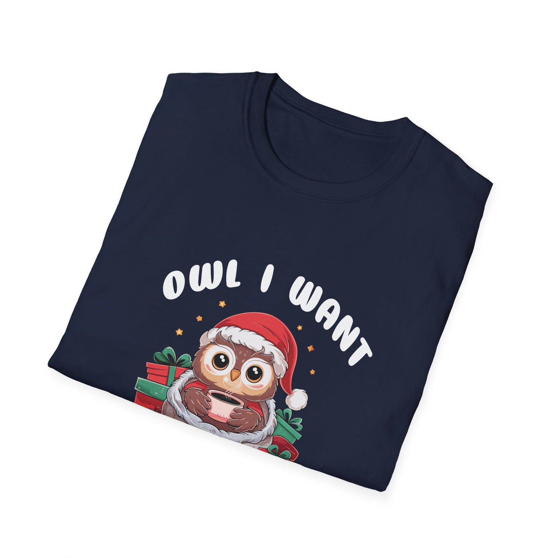 Christmas Owl T-Shirt — "Owl I Want For Christmas Is You" Cute Holiday Graphic Tee