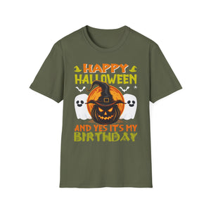 Happy Halloween Birthday kids Yes Its My Birthday Halloween TeeSoftstyle T-Shirt