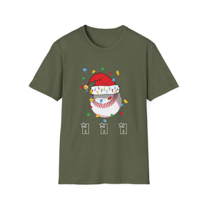Christmas Ho Ho Ho Baseball Christmas Unisex T-Shirt