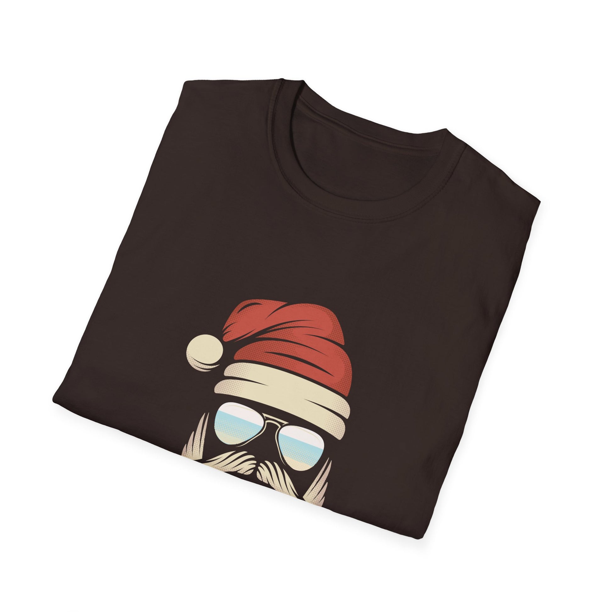 Santa Beard Graphic T-Shirt — Cool Hipster Santa Christmas Tee
