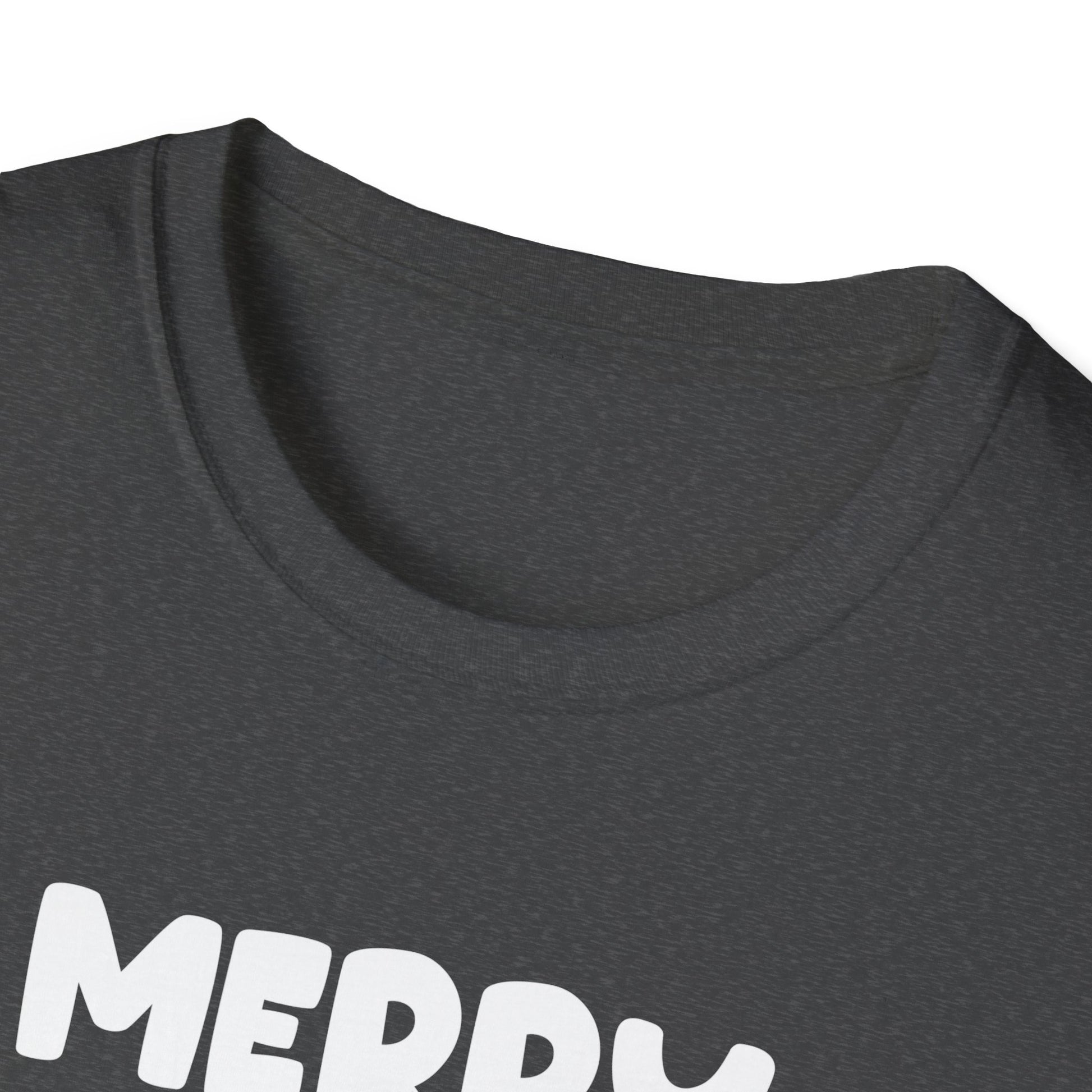 Merry Fishmas T-Shirt — Funny Christmas Fishing Shirt with Santa Hat Bass