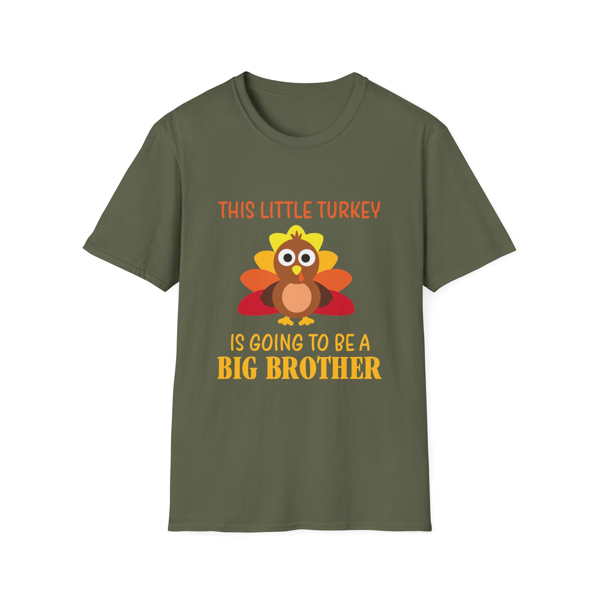 Big Brother Turkey T-Shirt — "This Little Turkey Is Going To Be A Big Brother" Thanksgiving Pregnancy Announcement Tee