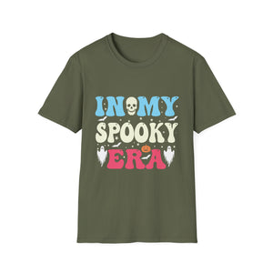 Halloween In My Spooky Era Halloween Ghost Groovy Halloween T-Shirt Unisex Softstyle T-Shirt