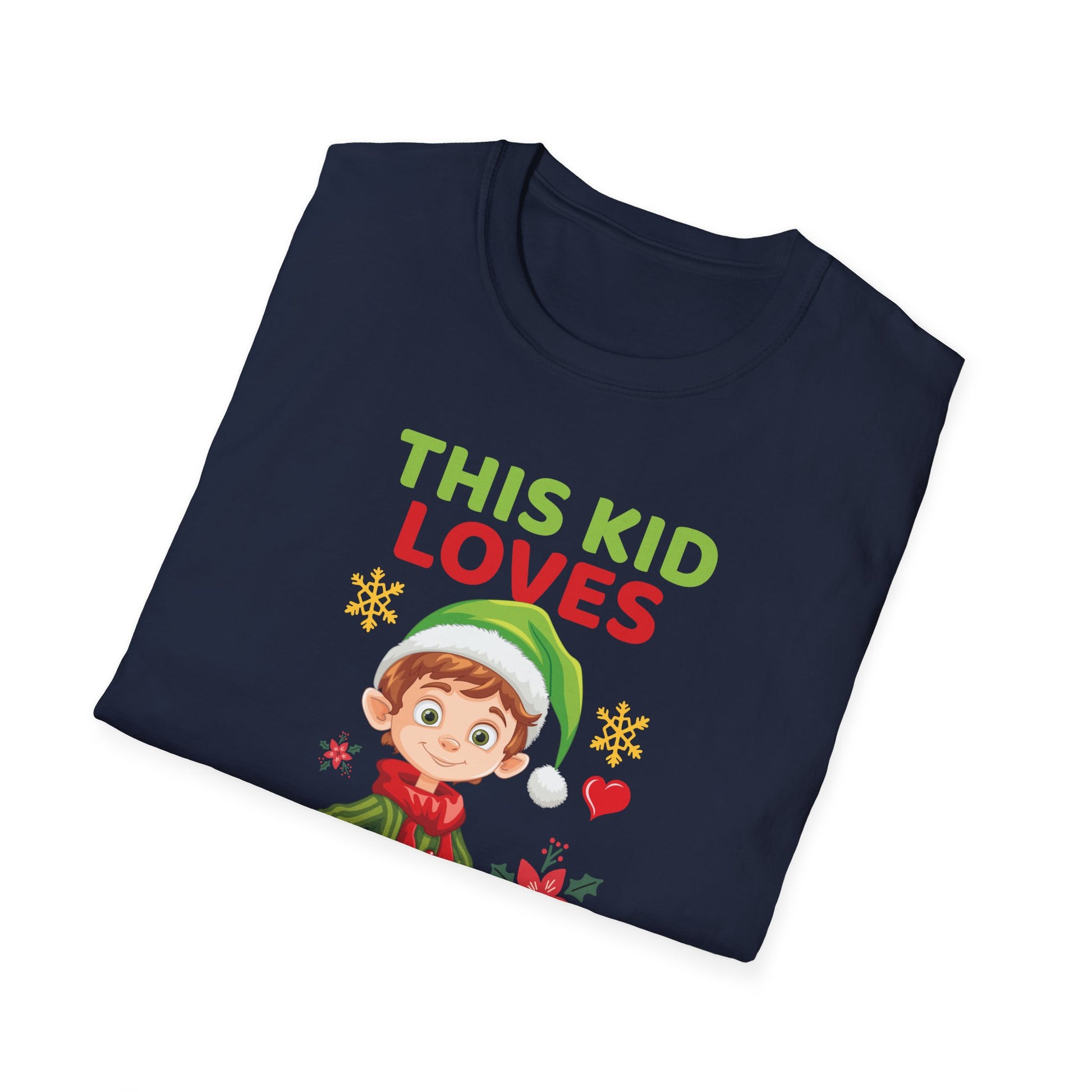 This Kid Loves Christmas Xmas Pajama Toddler Boys Girls Kids T-Shirt