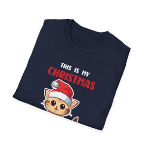 Cat Lover This Is My Christmas Pajama Shirt Christmas Unisex T-Shirt