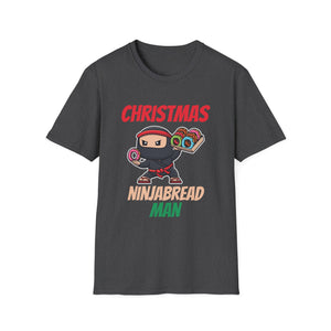 Christmas Ninjabread Man T-Shirt — Cute Ninja Gingerbread Holiday Tee