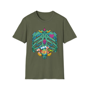 Halloween Costume Candy Xray Skeleton Halloween XRay Tech Tee Unisex Softstyle T-Shirt