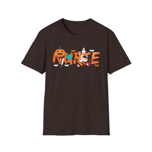 Nurse Halloween T-Shirt – Spooky Candy, Pumpkins & Ghosts Design