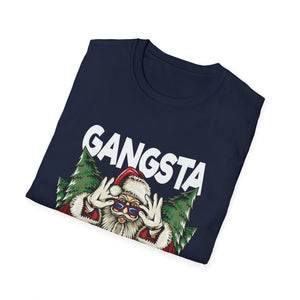 Gangsta Wrapper Christmas T‑Shirt — Funny Santa Holiday Tee