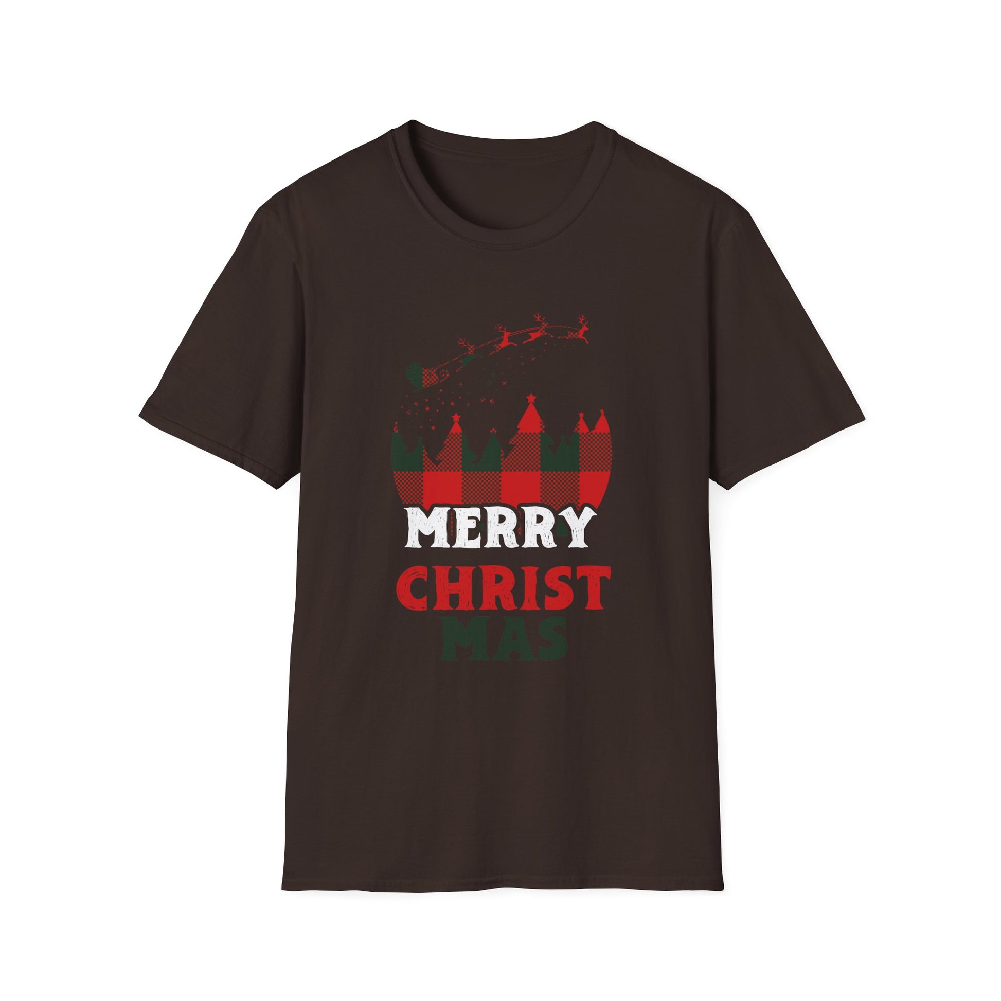 Christmas Shirt_ Buffalo Plaid Merry Christmas Unisex T-Shirt