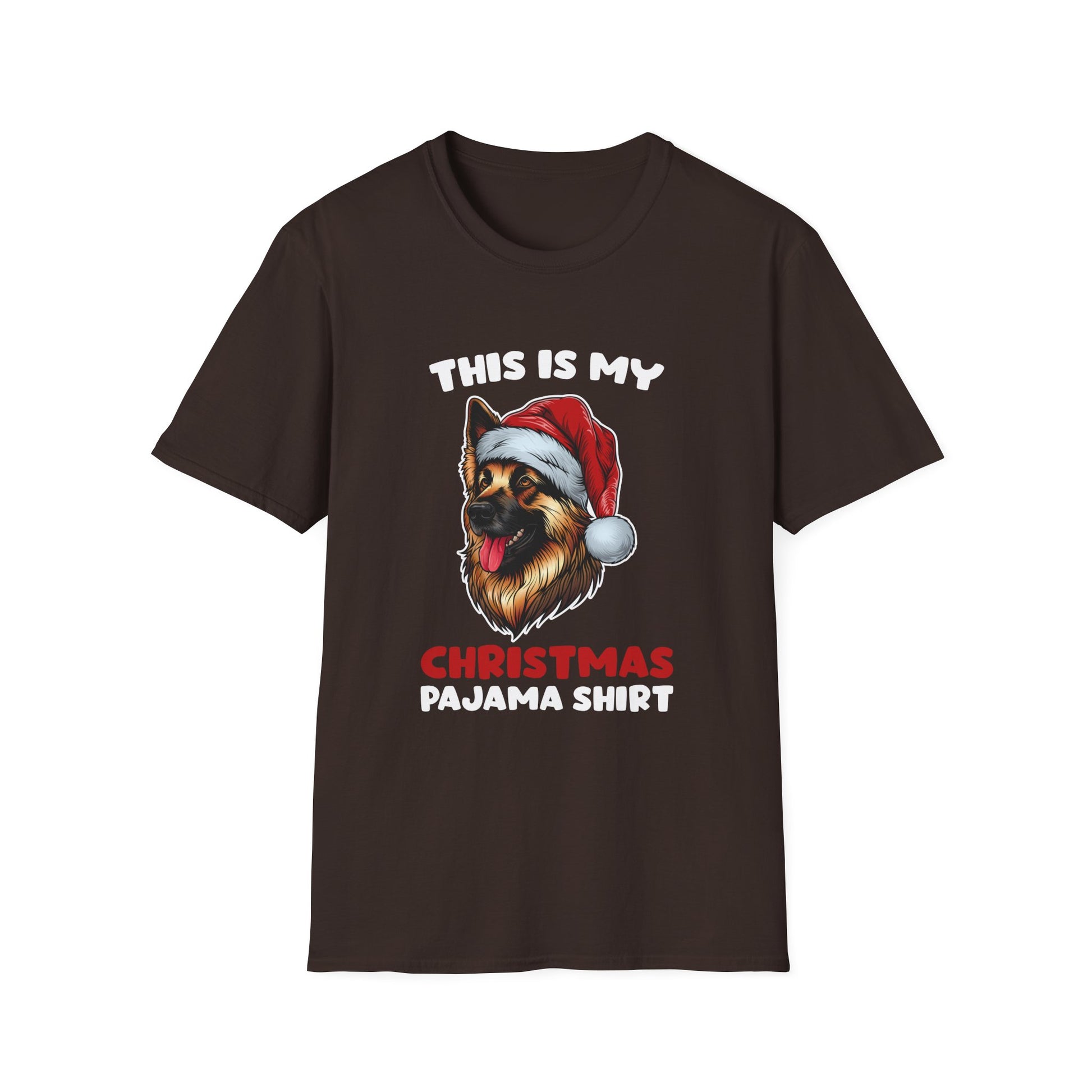 Christmas Pajama Shirt — German Shepherd Santa Tee