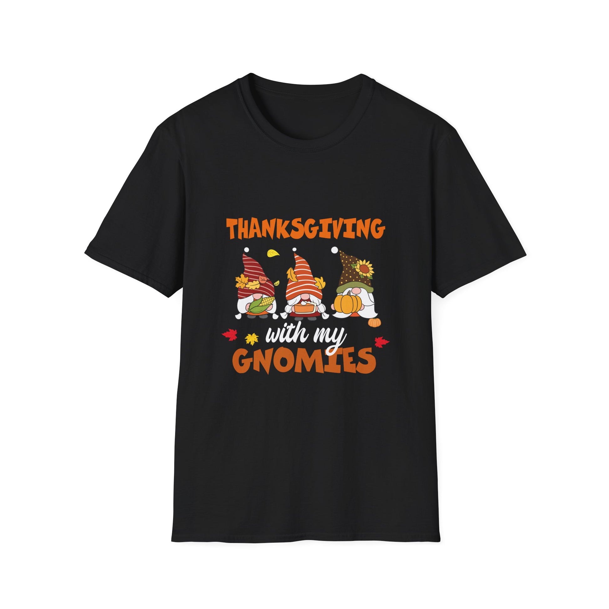 Thanksgiving With My Gnomies T-Shirt — Cute Fall Gnome Tee for Family & Friends