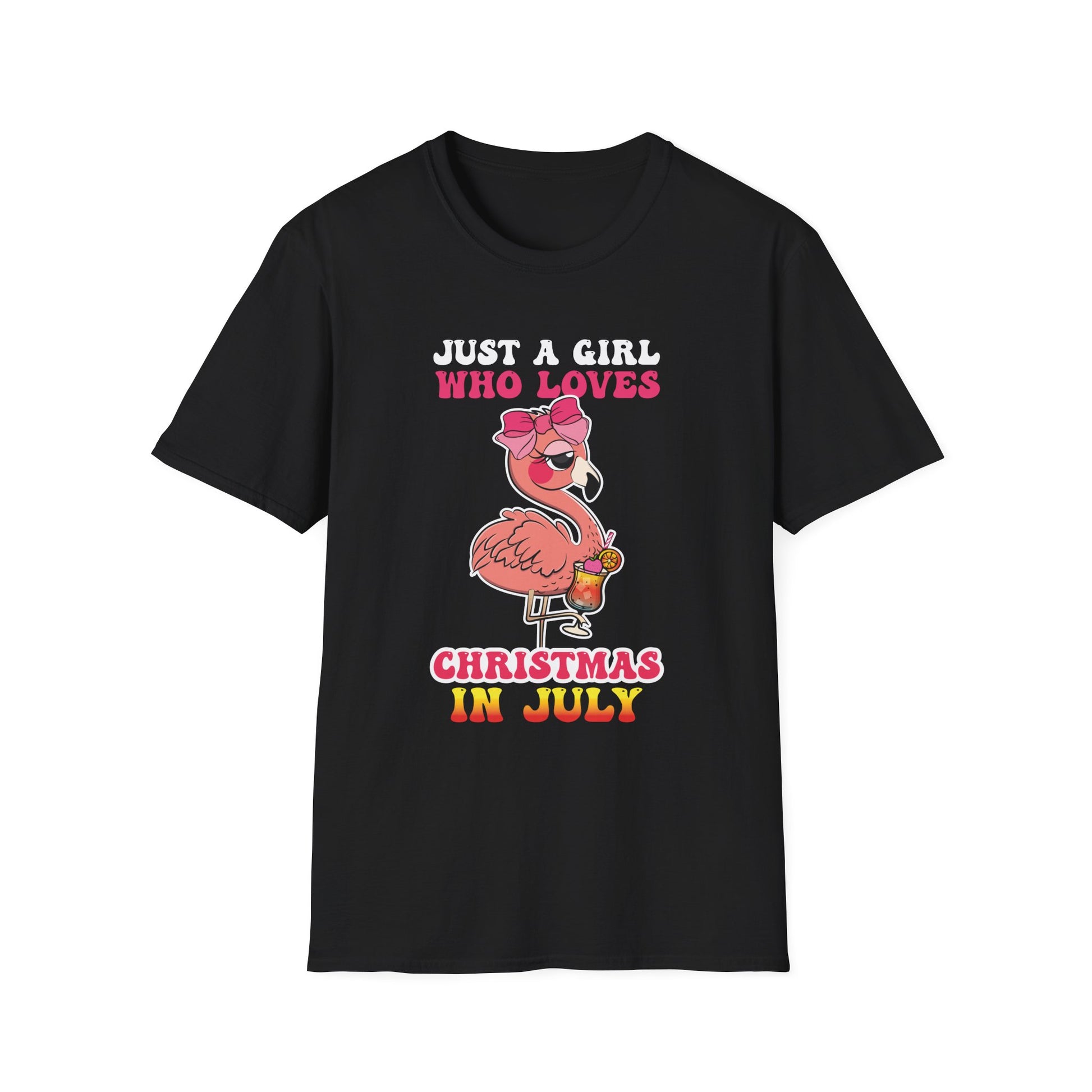 Christmas In July - Funny Summer Flamingo Christmas Unisex T-Shirt