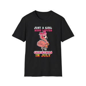 Christmas In July - Funny Summer Flamingo Christmas Unisex T-Shirt