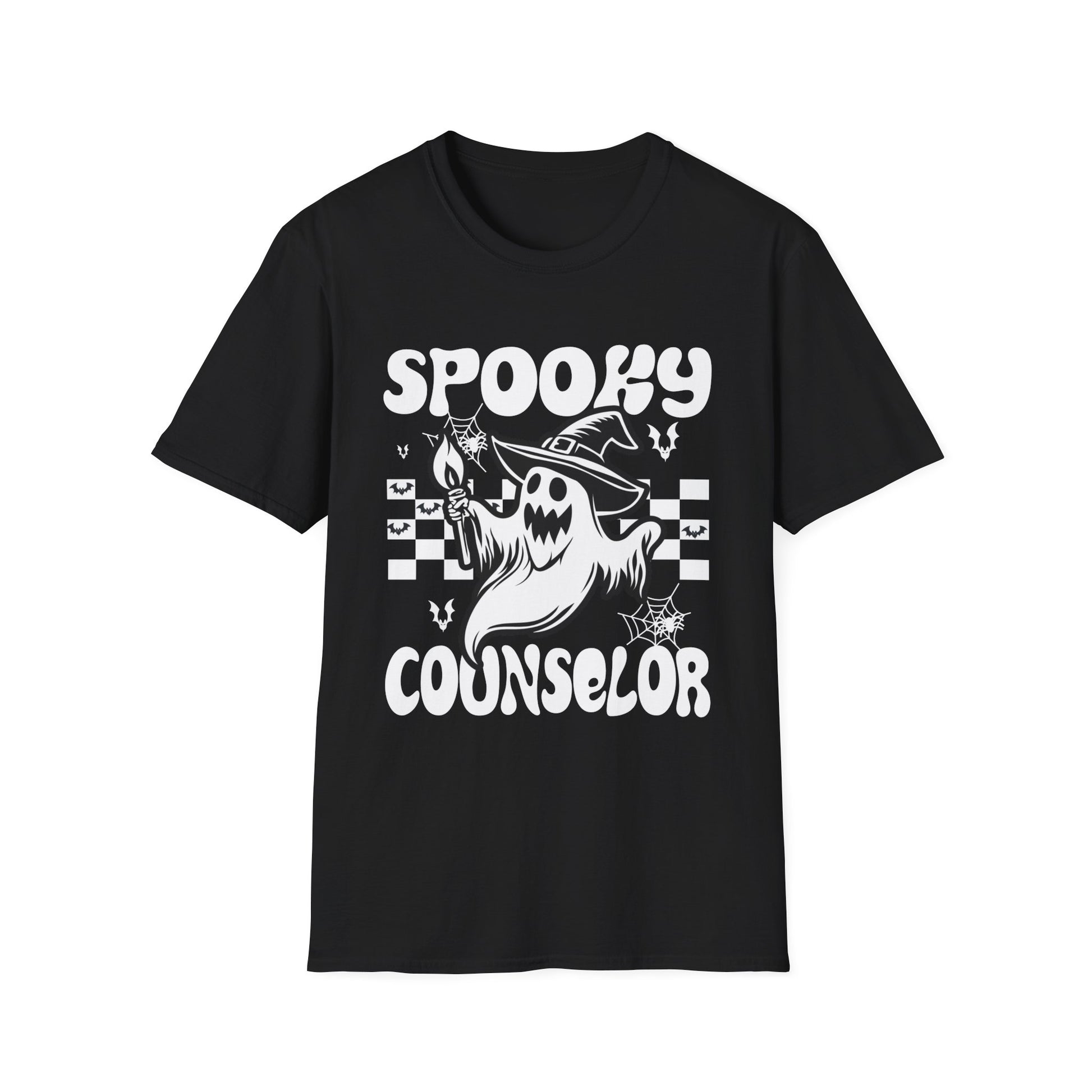 Spooky Counselor T‑Shirt — Halloween Ghost School Counselor Tee