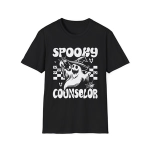 Spooky Counselor T‑Shirt — Halloween Ghost School Counselor Tee