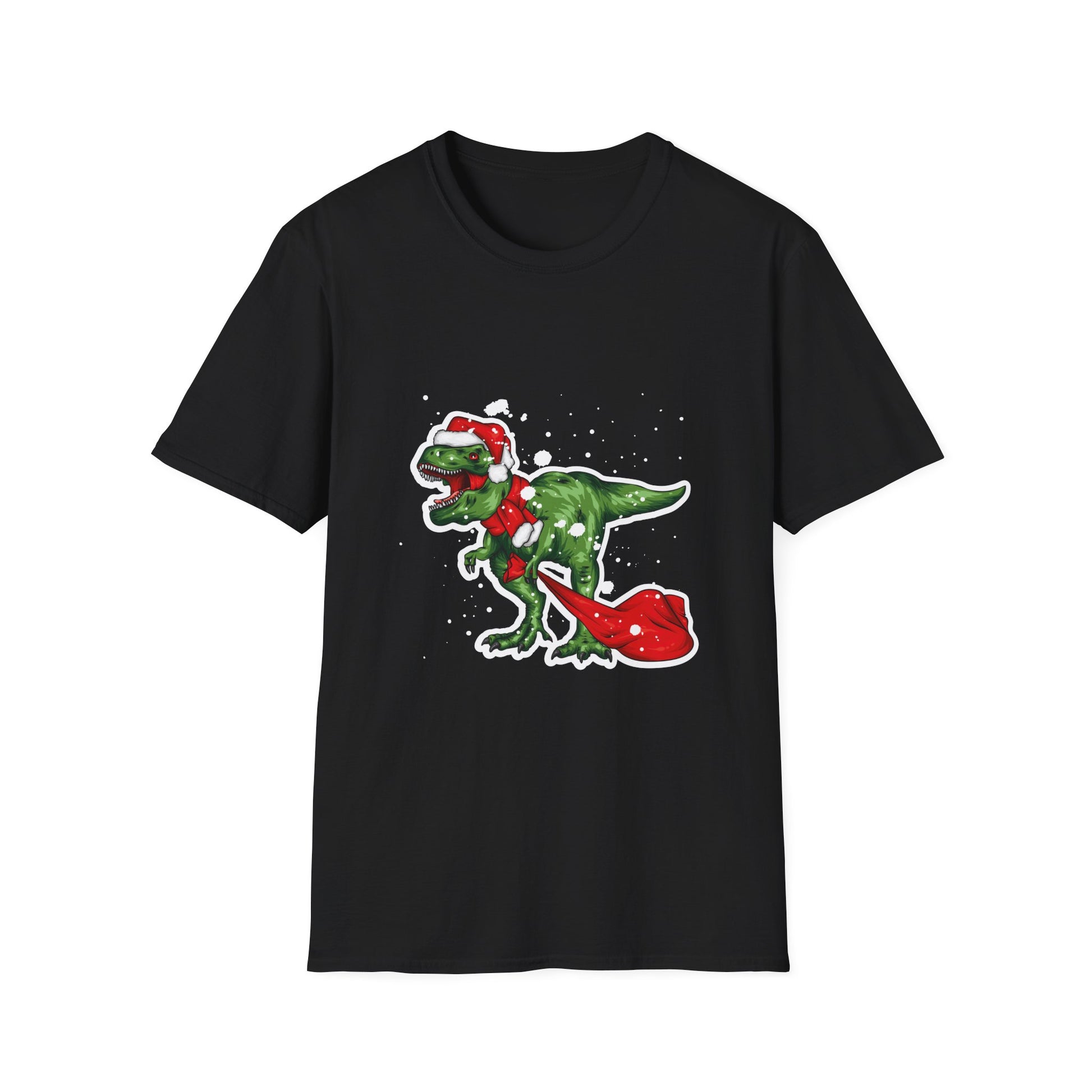 Christmas T‑Shirt — Festive Santa T‑Rex Holiday Graphic Tee