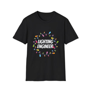 Lighting Engineer T-Shirt – Holiday String Lights Graphic Tee for Techs & Stage Crew