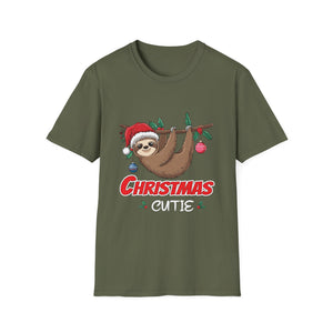 Sloth Christmas Cutie Sloths Christmas Unisex Softstyle T-Shirt