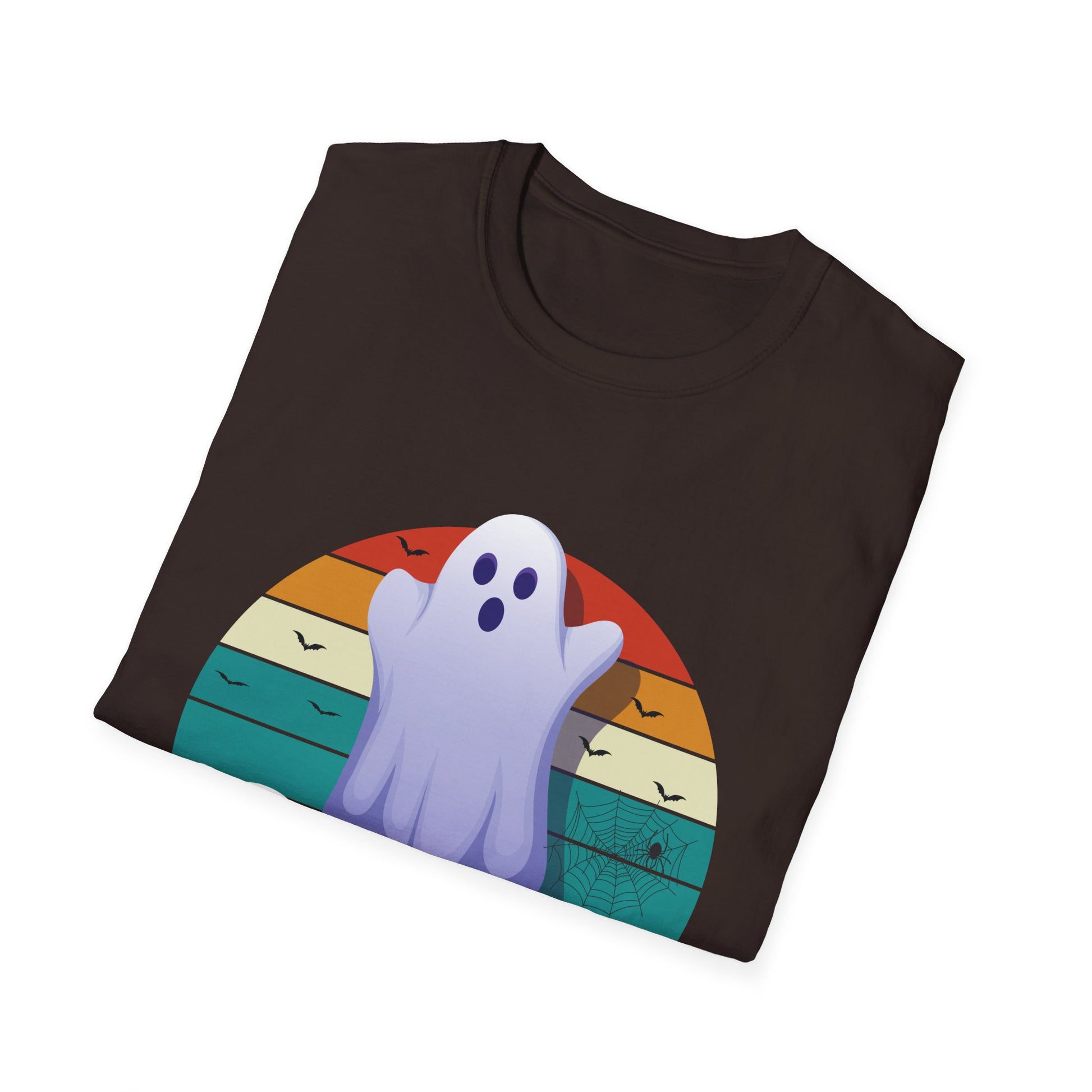 Boo Ghost T-Shirt — Cute Vintage Rainbow Halloween Tee