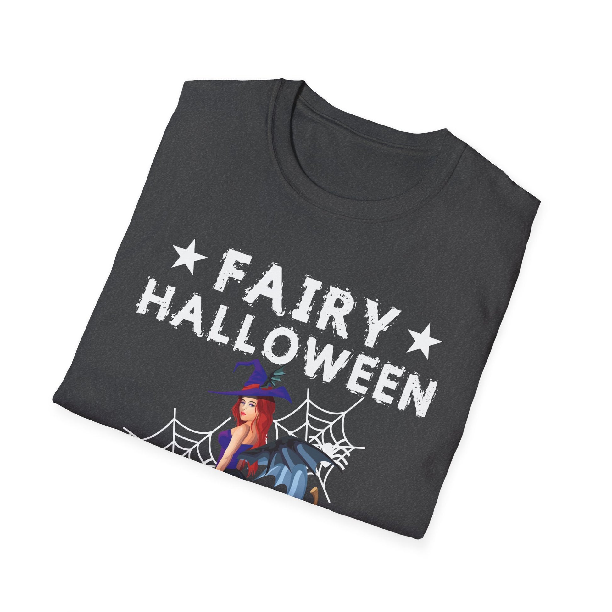 Fairy Halloween T-Shirt — Witchy Fairy Costume Tee with Spiderwebs