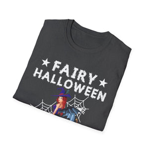 Fairy Halloween T-Shirt — Witchy Fairy Costume Tee with Spiderwebs