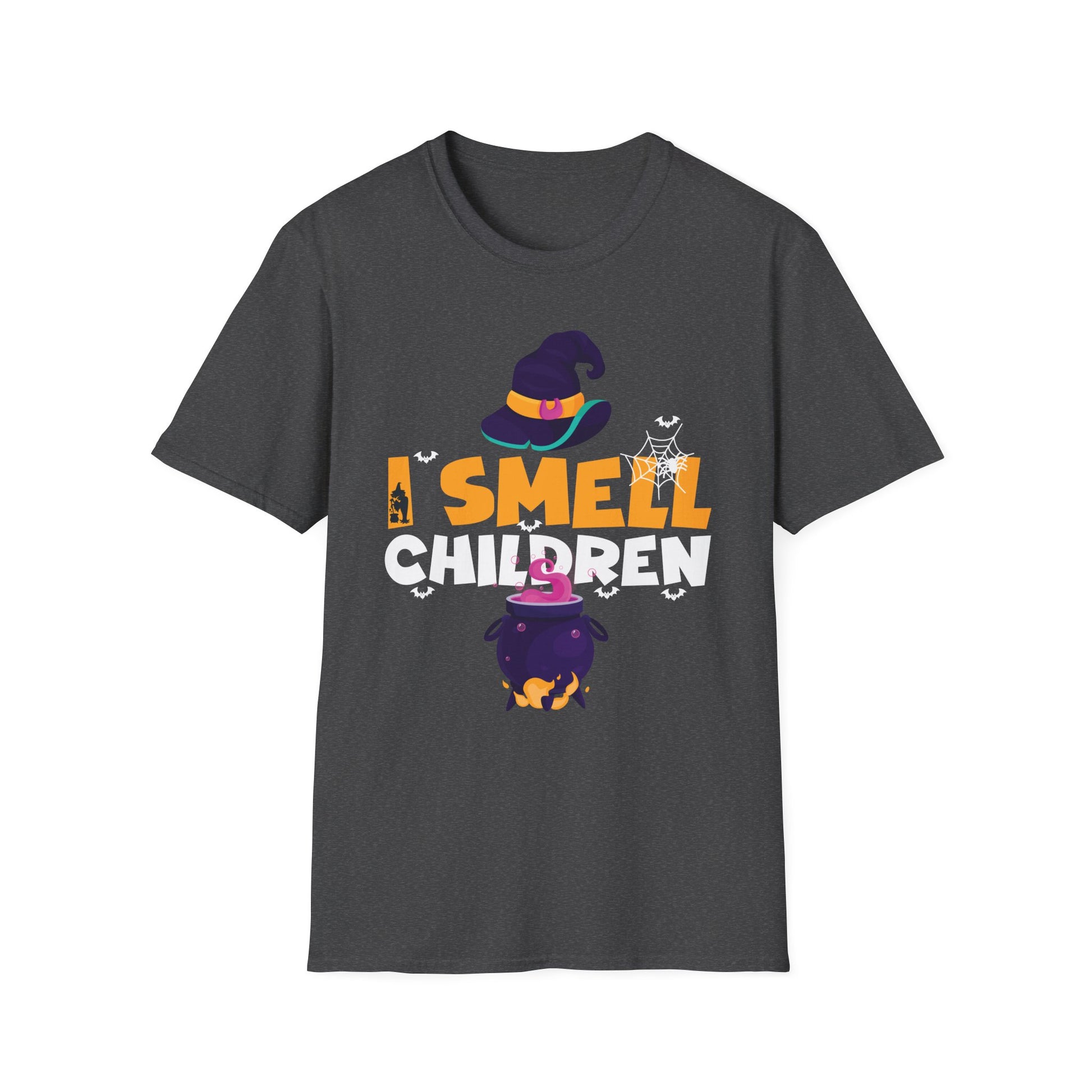 I Smell Children Halloween T-Shirt — Witch Hat & Cauldron Spooky Graphic Tee