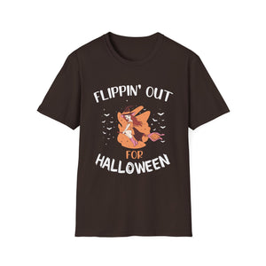Halloween Flip-Out T-Shirt — Cute Witch Triceratops Graphic Tee