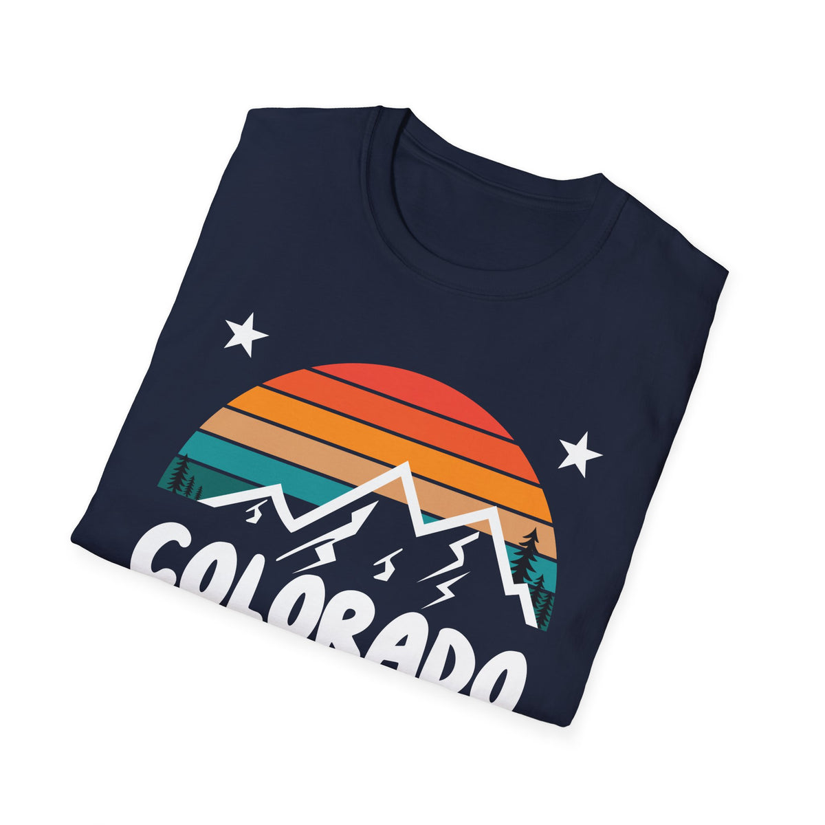 Colorado Retro Mountain T-Shirt — Vintage Sunset Rockies Tee