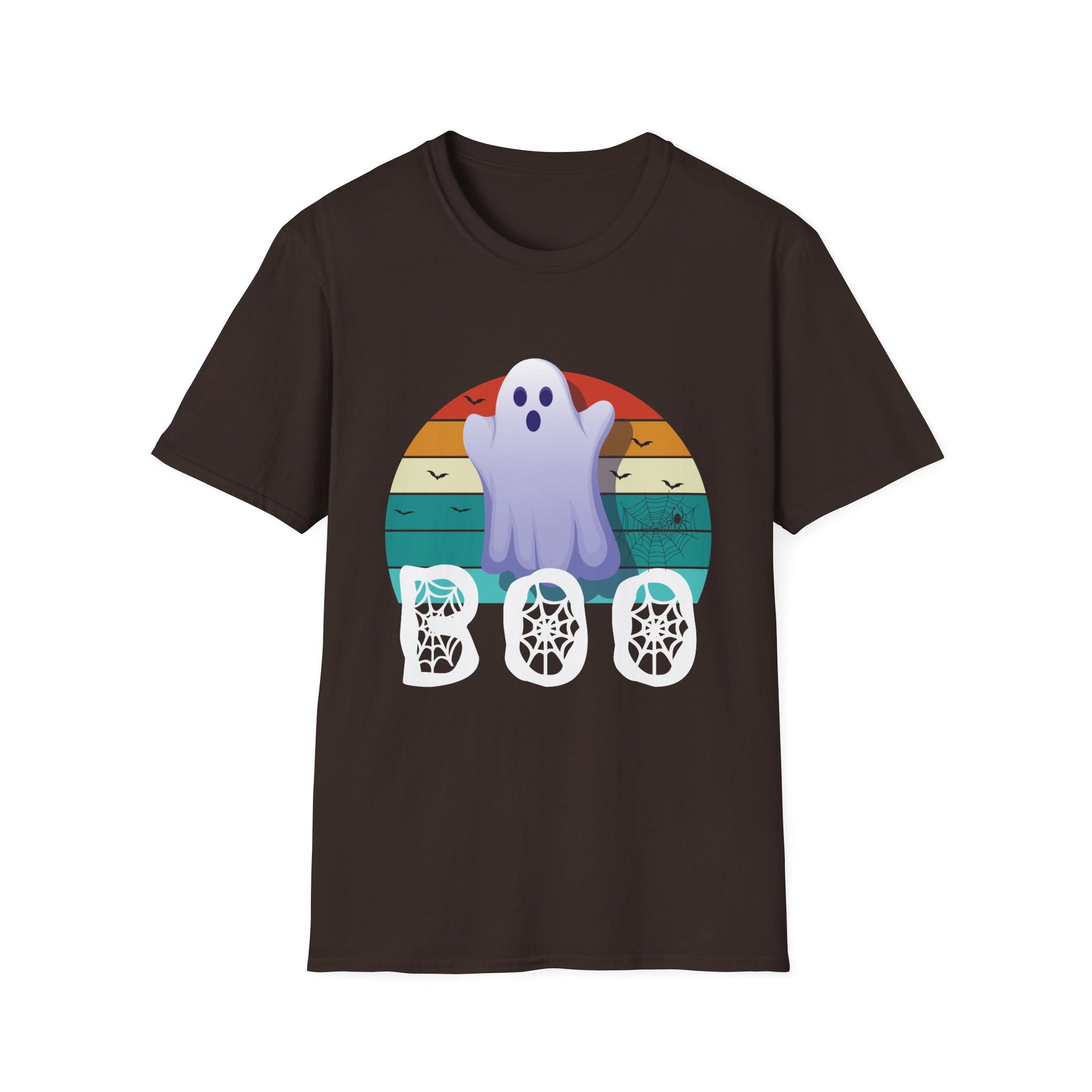 Boo Ghost T-Shirt — Cute Vintage Rainbow Halloween Tee