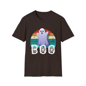 Boo Ghost T-Shirt — Cute Vintage Rainbow Halloween Tee