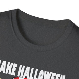 Make Halloween Scary Again T-Shirt — Patriotic Uncle Sam Cat Halloween Tee