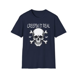 Creepin It Real_ Halloween Costume_ Halloween Pun TeeUnisex Softstyle T-Shirt