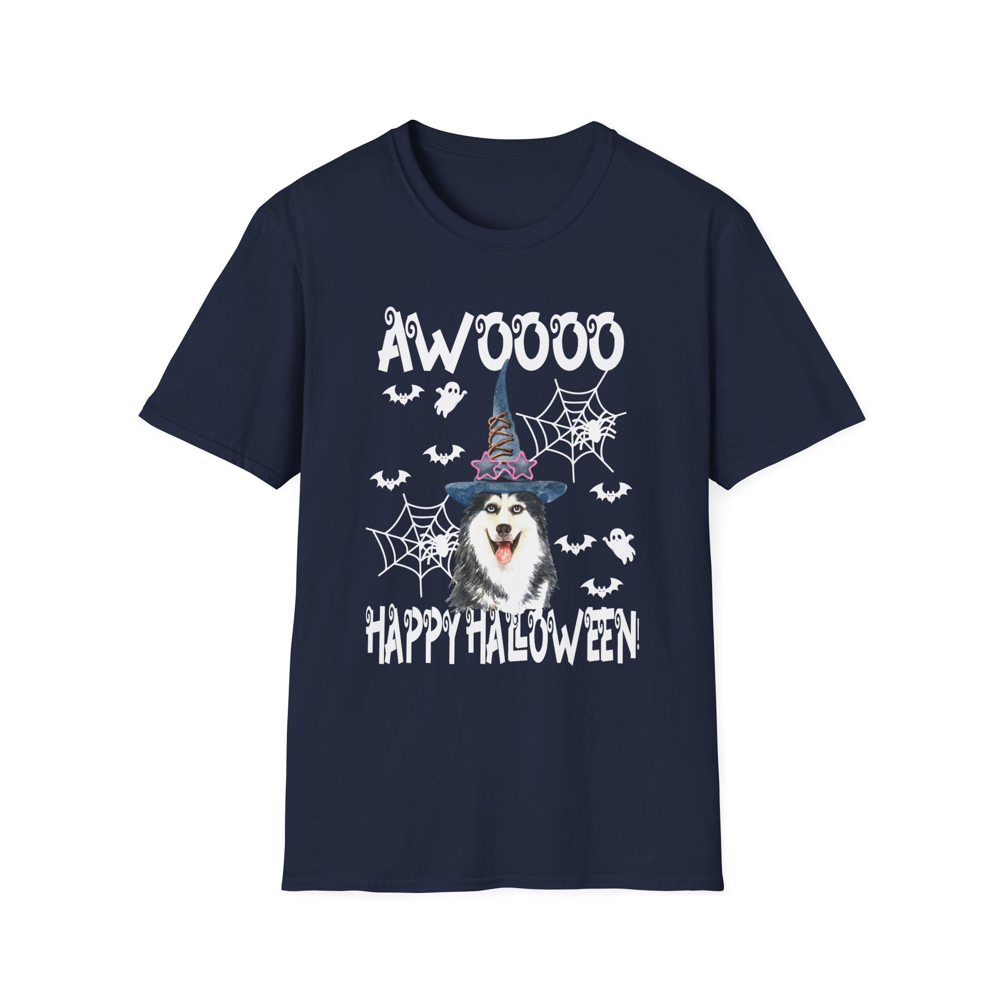 Husky Halloween Funny Siberian Husky Halloween Tee  Unisex Softstyle T-Shirt